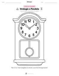 Anteprima della scheda stampabile di Orologio a Pendolo