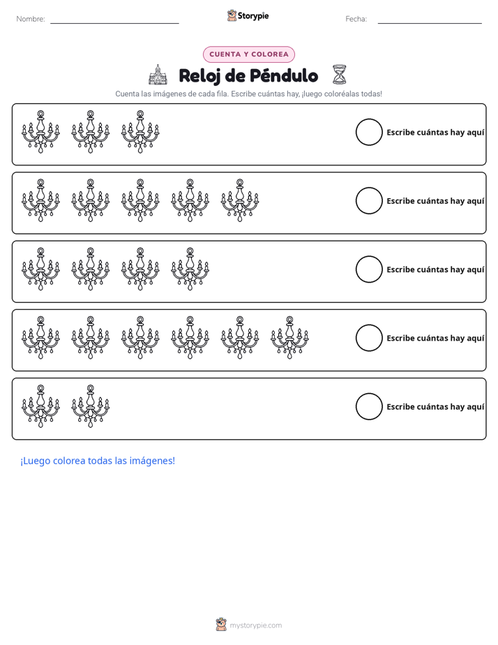 Contar y Colorear