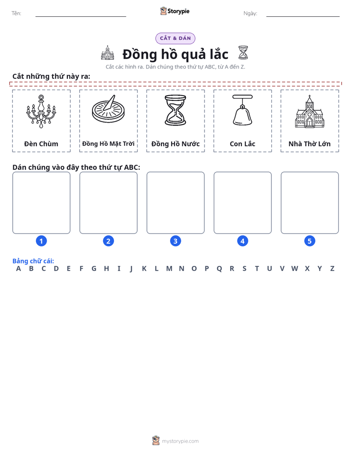 Cắt & Dán Chữ Cái