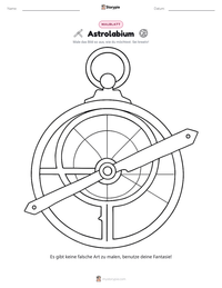 Astrolabium druckbare Arbeitsblatt Vorschau