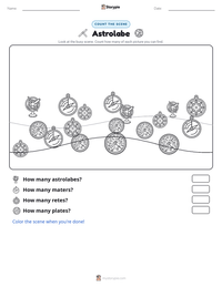 Astrolabe printable worksheet preview