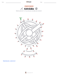 Aperçu de la feuille de travail imprimable Astrolabe
