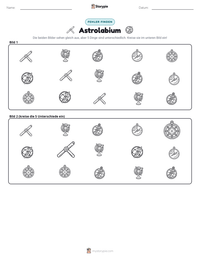 Astrolabium druckbare Arbeitsblatt Vorschau
