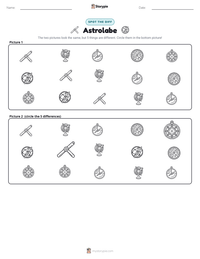 Astrolabe printable worksheet preview