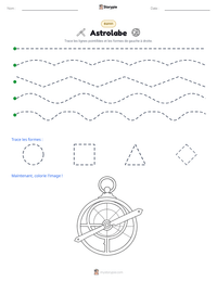 Aperçu de la feuille de travail imprimable Astrolabe