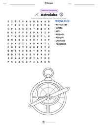 Aperçu de la feuille de travail imprimable Astrolabe
