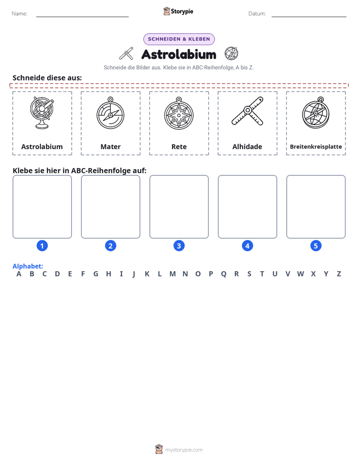 Schneiden & Einfügen Alphabet
