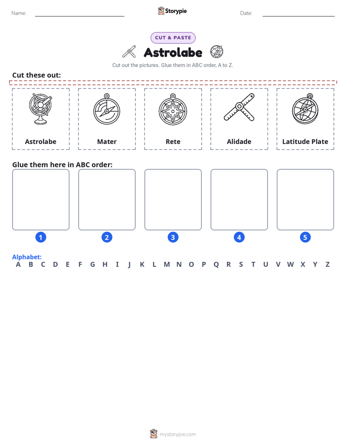 Cut & Paste Alphabet