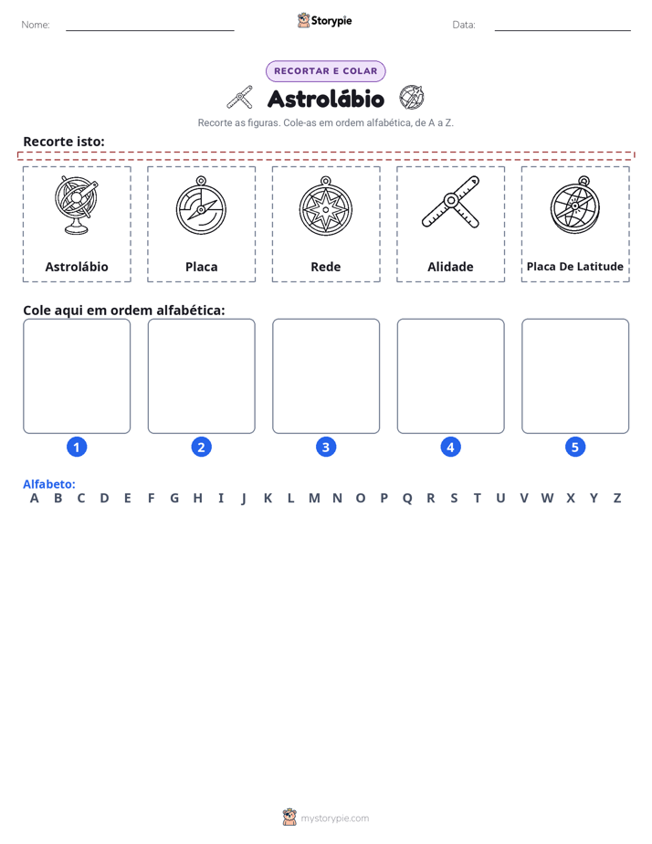Recortar & Colar Alfabeto