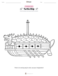 Turtle Ship printable worksheet preview