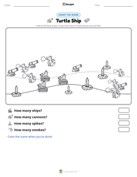 Turtle Ship printable worksheet preview