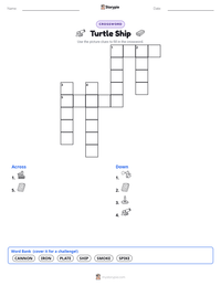 Turtle Ship printable worksheet preview