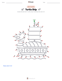 Turtle Ship printable worksheet preview