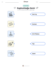 Kaplumbağa Gemi yazdırılabilir çalışma sayfası önizlemesi