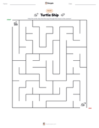 Turtle Ship printable worksheet preview