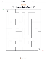 Kaplumbağa Gemi yazdırılabilir çalışma sayfası önizlemesi