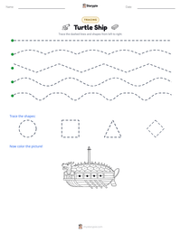 Turtle Ship printable worksheet preview
