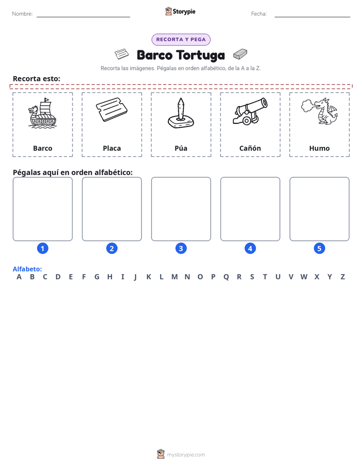 Cortar y Pegar el Alfabeto