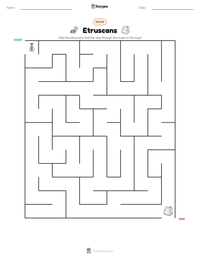 Etruscans printable worksheet preview