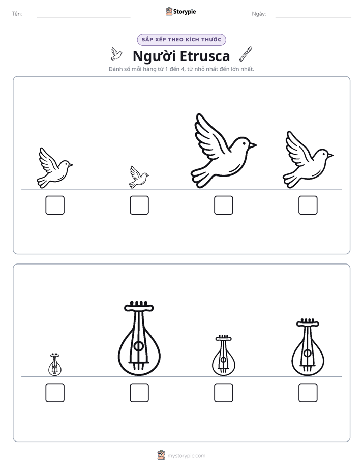 Thứ Tự Kích Thước