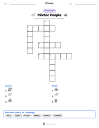 Mixtec People printable worksheet preview