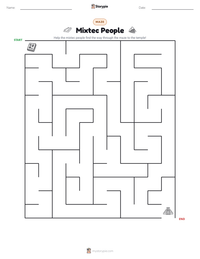 Mixtec People printable worksheet preview
