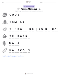 Aperçu de la feuille de travail imprimable Peuple Mixtèque