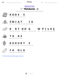 Podgląd drukowalnego arkusza ćwiczeń Mistekowie
