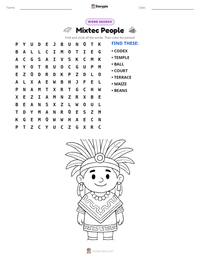 Mixtec People printable worksheet preview