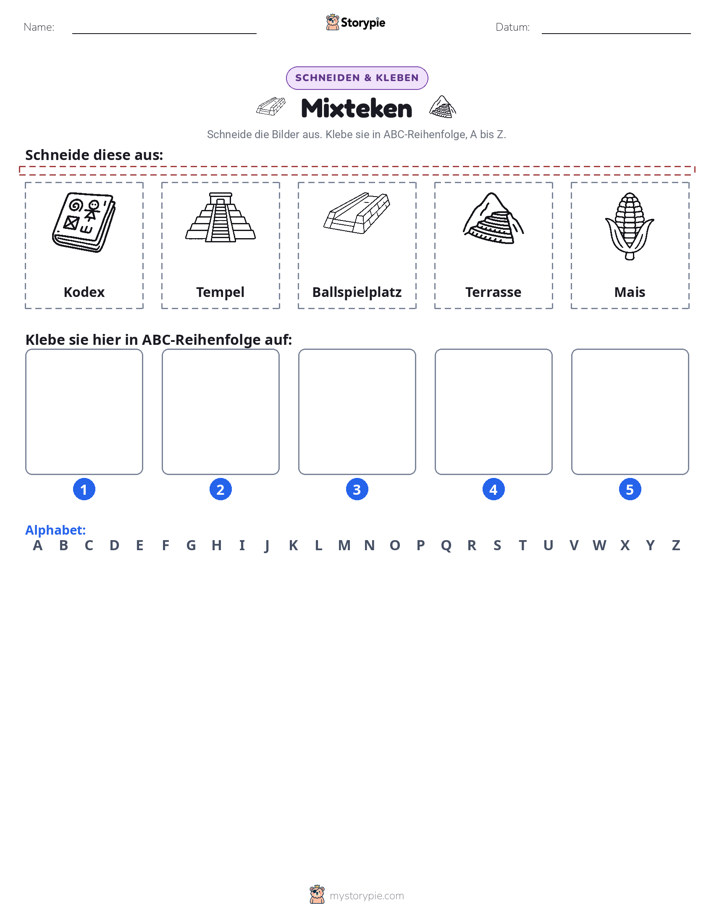 Schneiden & Einfügen Alphabet