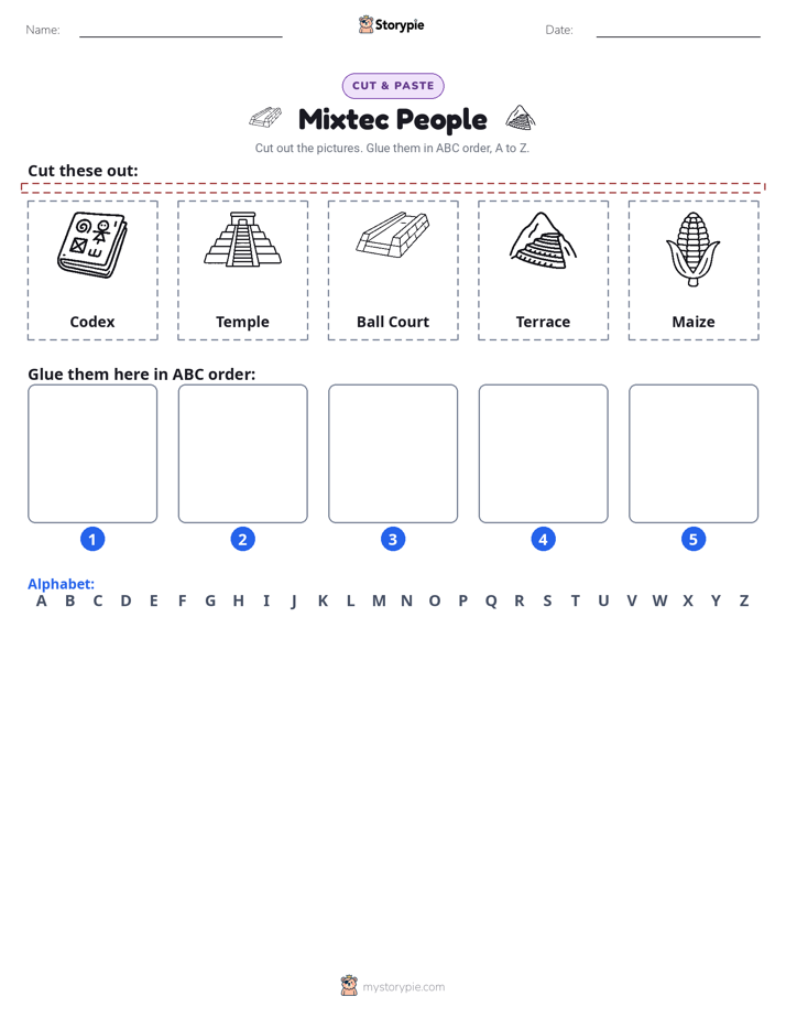 Cut & Paste Alphabet