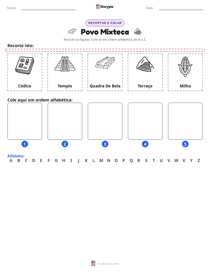 Recortar & Colar Alfabeto