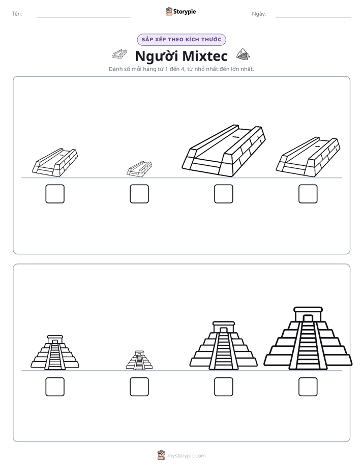 Thứ Tự Kích Thước