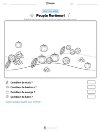 Aperçu de la feuille de travail imprimable Peuple Rarámuri
