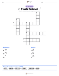 Aperçu de la feuille de travail imprimable Peuple Rarámuri