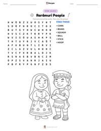 Rarámuri People printable worksheet preview