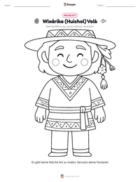 Wixárika (Huichol) Volk druckbare Arbeitsblatt Vorschau