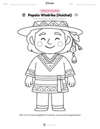 Anteprima della scheda stampabile di Popolo Wixárika (Huichol)