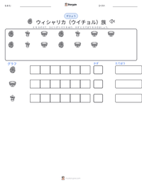 ウィシャリカ（ウイチョル）族 の印刷可能ワークシートプレビュー