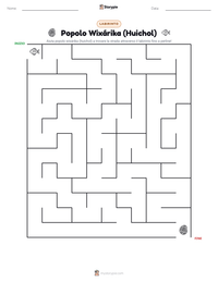 Anteprima della scheda stampabile di Popolo Wixárika (Huichol)