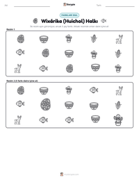 Wixárika (Huichol) Halkı yazdırılabilir çalışma sayfası önizlemesi