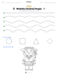 Wixárika (Huichol) People printable worksheet preview