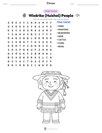 Wixárika (Huichol) People printable worksheet preview