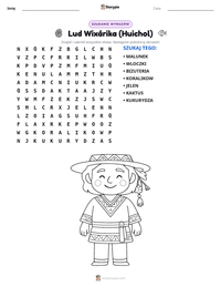 Podgląd drukowalnego arkusza ćwiczeń Lud Wixárika (Huichol)