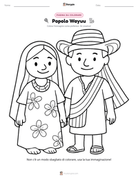 Anteprima della scheda stampabile di Popolo Wayuu