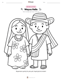 Wayuu Halkı yazdırılabilir çalışma sayfası önizlemesi