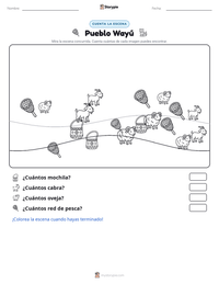 Vista previa de la hoja de trabajo imprimible de Pueblo Wayú