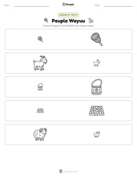 Aperçu de la feuille de travail imprimable Peuple Wayuu