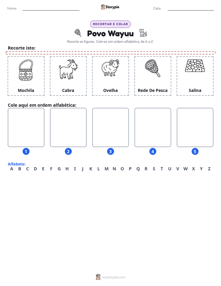 Recortar & Colar Alfabeto