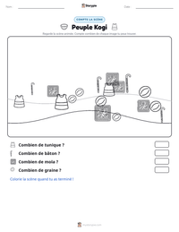 Aperçu de la feuille de travail imprimable Peuple Kogi